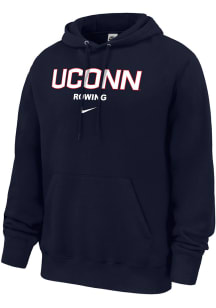 Nike UConn Huskies Mens Navy Blue ROWING Long Sleeve Hoodie