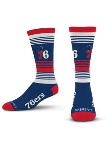 Philadelphia 76ers Blue Team Ombre Stripe Youth Crew Socks