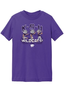 Willie The Wildcat  Summit Sportswear K-State Wildcats Toddler Purple Willie Football K-S-U Short..