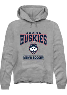 Summit Sportswear UConn Huskies Mens Graphite Men's Soccer Long Sleeve Hoodie