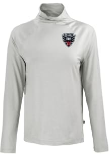 Cutter and Buck DC United Womens Grey Coastline Eco Funnel Neck Crew Sweatshirt