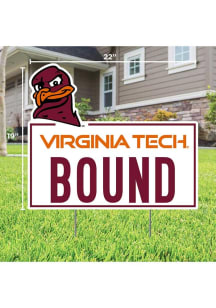 Virginia Tech Hokies School Bound Yard Sign - White