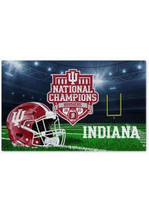 Indiana Hoosiers 2025 CFP National Champions 20x32 Washable Interior Rug - Crimson