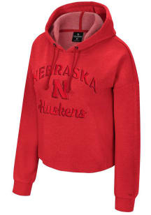 Colosseum Nebraska Cornhuskers Womens Red Corner Hooded Sweatshirt