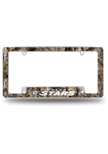 Dallas Stars Camo Mossy Oak All Over Chrome License Plate Frame - White