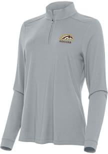 Antigua Western Michigan Broncos Womens Ash Soccer Intent Qtr Zip