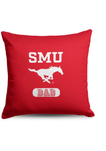 SMU Mustangs Dad 18x18 Throw Pillow - Red