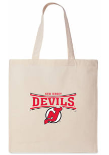 New Jersey Devils White Canvas Tote