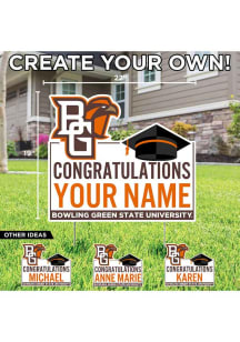 Bowling Green Falcons Custom Grad Yard Sign - White