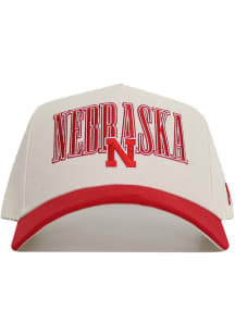 No Rivals Nebraska Cornhuskers Retro Block Adjustable Hat - Ivory