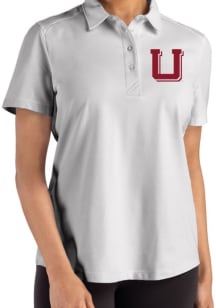 Cutter and Buck Utah Utes Womens Grey Vault Advantage Short Sleeve Polo Shirt