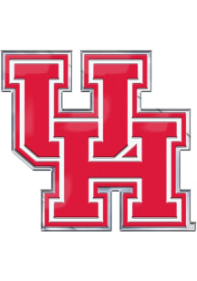 Houston Cougars Color Chrome Car Emblem - Red