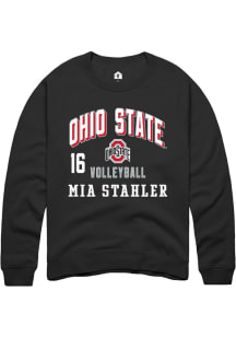 Mia Stahler Ohio State Buckeyes Mens Black NIL Arch Logo Player Crew