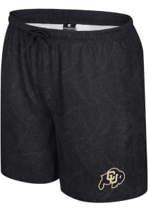 Colosseum Colorado Buffaloes Mens Black Duncan Camp Swim Trunks