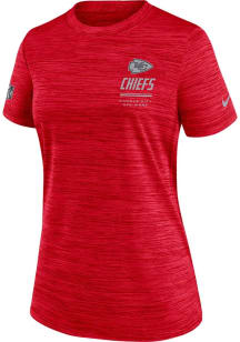 Nike Kansas City Chiefs Womens Red Sideline Velocity T-Shirt