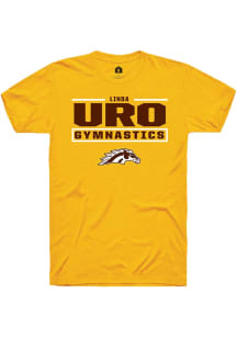 Linda Uro Western Michigan Broncos Gold NIL Stacked Box Short Sleeve Player T Shirt