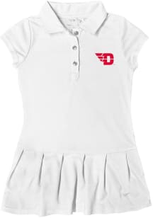 Dayton Flyers Toddler Girls White Caroline Short Sleeve Dress