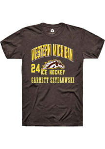 Garrett Szydlowski Western Michigan Broncos Brown NIL Arch Logo Short Sleeve Player T Shirt