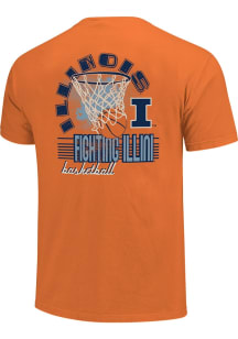 Illinois Fighting Illini Orange Basketball Short Sleeve T Shirt