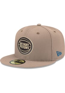 New Era Detroit Pistons Mens Brown Basic 59FIFTY Fitted Hat