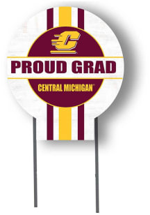 Central Michigan Chippewas KH Sports Fan Grad graduation graphic Yard Sign - White