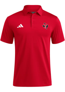 Adidas Texas Tech Red Raiders Mens Red Ultimate365 Short Sleeve Polo