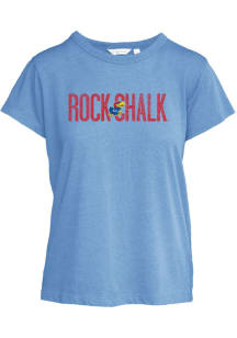 Kansas Jayhawks Womens Light Blue Darby Short Sleeve T-Shirt