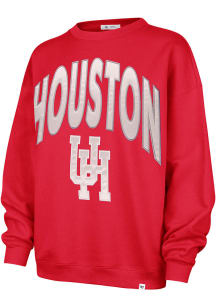47 Houston Cougars Womens Red Extra Innings Crew Sweatshirt