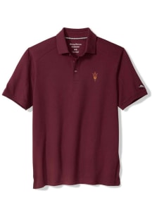 Tommy Bahama Arizona State Sun Devils Mens Maroon Team Captain Short Sleeve Fashion Polo