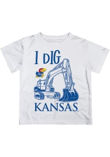 Vive La Fete Kansas Jayhawks Infant Excavator Short Sleeve T-Shirt White