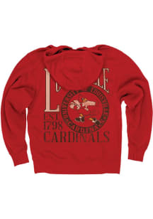 Blue 84 Louisville Cardinals Mens Red First Dibs Vault Logo Long Sleeve Hoodie