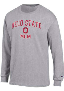 Champion Ohio State Buckeyes Grey Mom Jersey Long Sleeve T Shirt