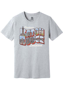 Summit Sportswear Baton Rouge Grey Greetings Short Sleeve Fashion T Shirt