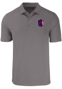 Cutter and Buck St Louis City SC Mens Graphite Forge Recycled Short Sleeve Polo