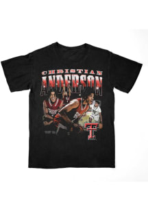Christian Anderson Texas Tech Red Raiders Black Basketball NIL Graphic Short Sleeve Fashion Player..