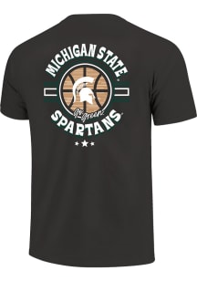 Michigan State Spartans Graphite Textured Court Ball Short Sleeve T Shirt