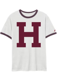 Harvard Crimson White Block H Short Sleeve T Shirt