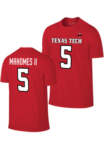Patrick Mahomes Texas Tech Red Raiders Red Name and Number. Short Sleeve Player T Shirt