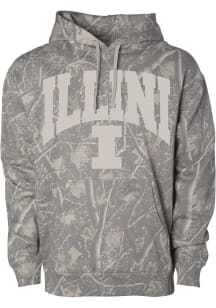 Something Inked Illinois Fighting Illini Mens Green OHT Arch Name Long Sleeve Hoodie