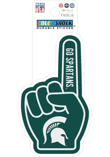 Michigan State Spartans Finger 3in Durable Stickers - Green
