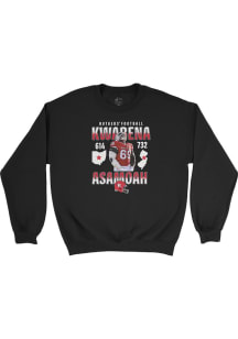 Kwabena Asamoah  Campus Ink Rutgers Scarlet Knights Youth Black Big Ten Media Days Custom Long Sle..
