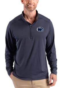 Cutter and Buck Penn State Nittany Lions Mens Navy Blue Forge Eco Big and Tall Qtr Zip