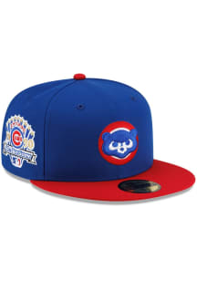 New Era Chicago Cubs Mens Blue 2T Retro 1990 All Star Game Side Patch 59FIFTY Fitted Hat