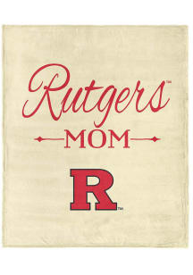 Rutgers Scarlet Knights Mom Silk Touch Fleece Blanket - White