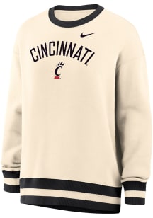 Nike Cincinnati Bearcats Womens Ivory Phoenix Oversized Crew Sweatshirt
