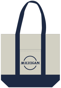 Michigan Wolverines White Mini Canvas Tote