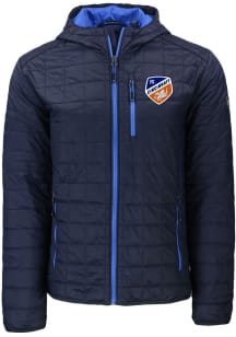 Cutter and Buck FC Cincinnati Mens Navy Blue Rainier PrimaLoft Hood Filled Jacket
