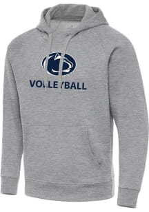 Antigua Penn State Nittany Lions Mens Grey Heather Volleyball  Victory Long Sleeve Hoodie