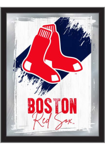 Boston Red Sox Paint Brush Hanging Back Bar Mirror
