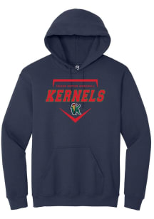 Summit Sportswear Cedar Rapids Kernels Mens Navy Blue Homeplate Long Sleeve Hoodie